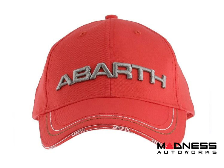 Cap - ABARTH - Red w/ Silver ABARTH Logo 